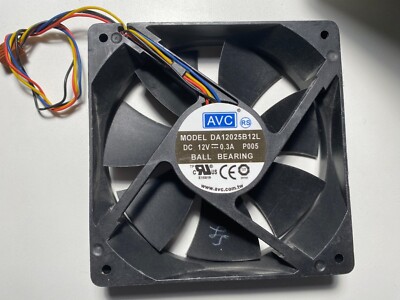 Desktop Computer AVC DA12025B12LP005 4 Wire DC 12V 0.30A Cooling Fan ...