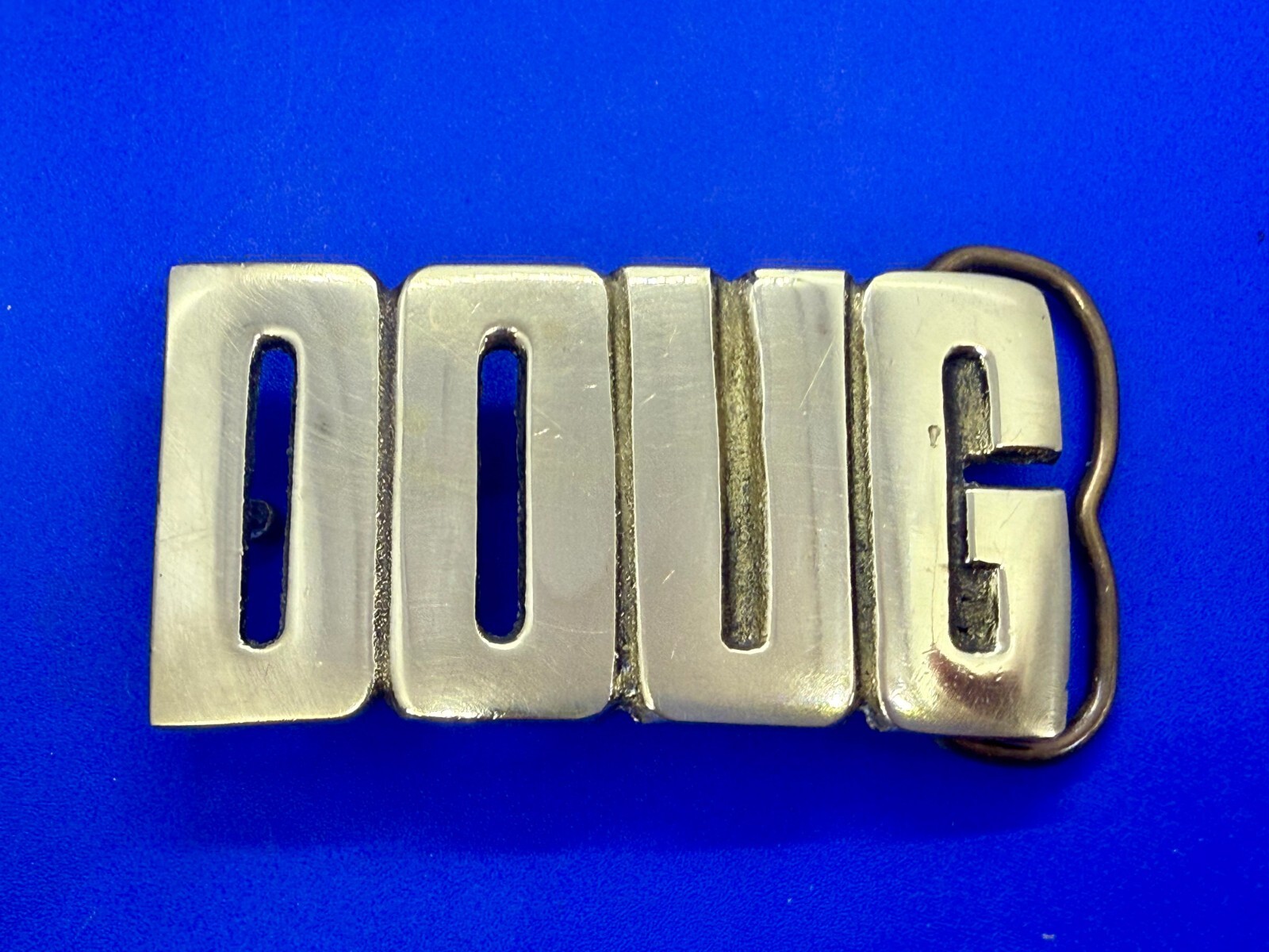 Custom Name Doug Block Letter Solid Brass Vintage… - image 2