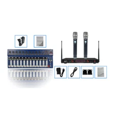 14-Channel Home Audio Mixer Bluetooth Karaoke Mixing Console 2CH KTV Microphone