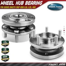 Front Left & Right Wheel Hub & Bearing Assembly for Dodge Dakota 1987-1990 4WD