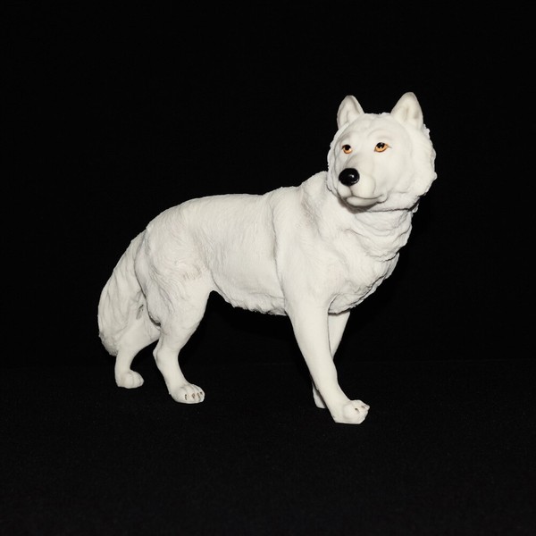 Wolfs Figur Wolf Polarwolf Indianer Dekofigur Dekoration Skulptur Statue IM16-image
