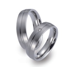 Titanfactory Titan Trauringe 51421 mit Brillant   0.02 ct. Diamant