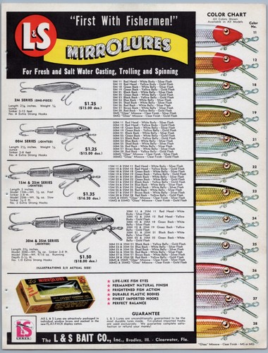 Señuelos de pesca L & S 1955 anuncios impresos Pike Master, Bass Master, Panfish Master - Imagen 3 de 4