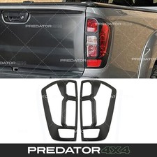 BLACK TAIL LIGHT COVERS PLASTIC SURROUNDS FOR NISSAN NAVARA D23 NP300 2014-2020