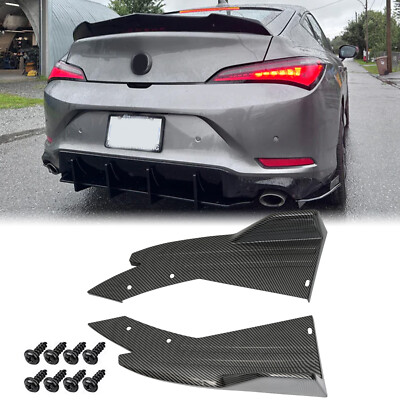 For Acura MDX RDX Rear Bumper Lip Diffuser Splitter Spoiler Kit Carbon ...