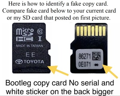 Genuine Toyota GPS Navigation Data Micro SD Card US Canada Map