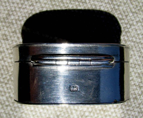 MINTY 1799 ARGENTO STERLING OVALE TASCABILE NOCE MOSCATA GRATTUGIA 8 SEGNI DISTINTIVI / LONDRA - Foto 16 di 18