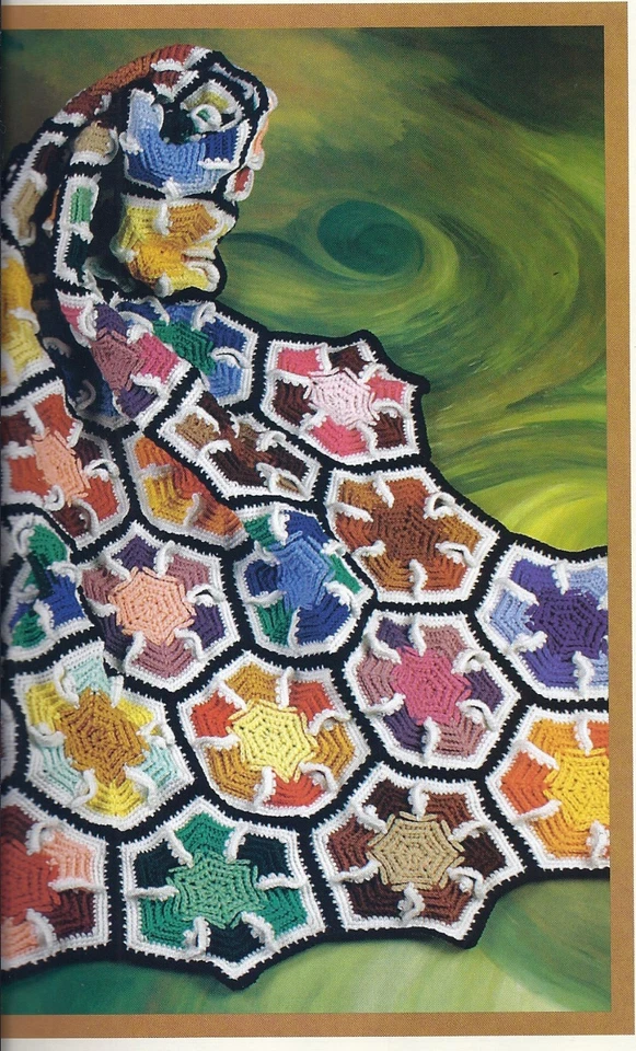 **70 DESIGNS - BIG BOOK OF SCRAP CROCHET AFGHANS-PATTERNS**HARD COVER BOOK - Image 4 of 4