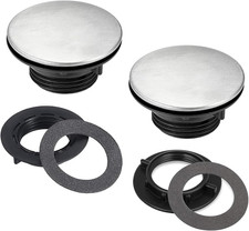 2 Pack Sink Tap Faucet Hole Cover Kitchen Sink Plug Brushed Stainless Steel Hole