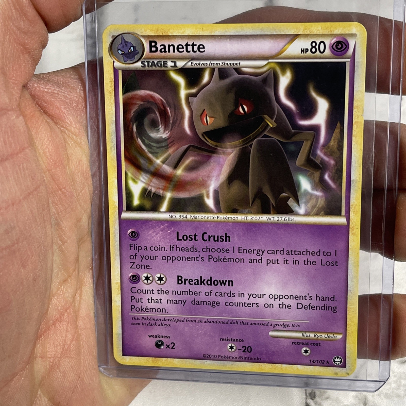 Pokémon TCG Banette Triumphant 14/102 Regular Rare LP+ Non Holo Pokemon Nintendo