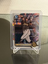 2022 Bowman Baseball #BCP-32 Euribiel Angeles 1st Chrome Lava Refractor 355/399