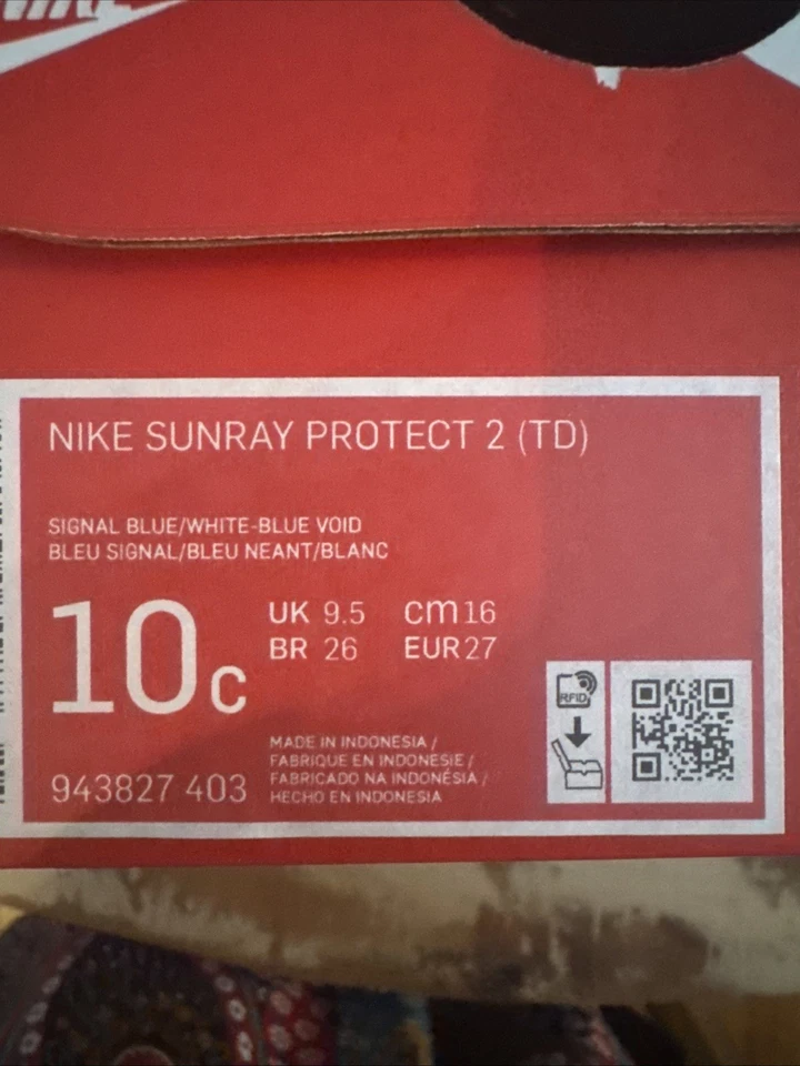 Nike Sunday protect 2 niños, niños pequeños talla 10c color azul MUY SUAVEMENTE USADO Foto 4 de 4