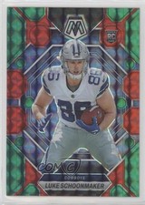 2023 Panini Mosaic Rookies Choice Red & Green Prizm Luke Schoonmaker #344 14t3