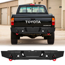 Vijay For 1995-2004 Toyota Tacoma Steel Rear Bumper With Led Light 2xd-rings