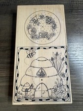 Limited Edition Honey Bee Hive Spinner Stamp Interactive Rubber Stamp Z4