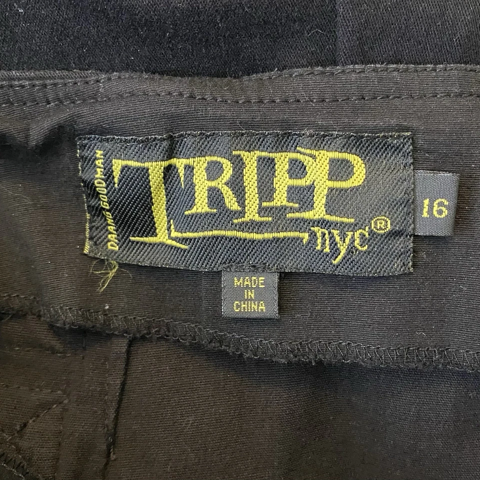 Falda Tripp Para Mujer Negra Talla 16 Plisada Oro Cadenas Ojales Grunge Gótico Punk Foto 2 de 4