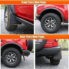 Mud Flaps fit for Ford Bronco 2021 2022 2023 2024 2025 2/4-Door Front and Rear 
