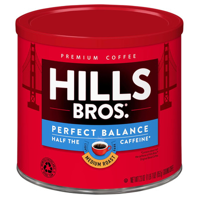 Hills Bros. Perfect Balance Ground Coffee   Premium Arabica Coffee Beans   Mediu