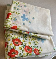 VTG Morgan Jones Bonnie Bouquet Flat Full Sheet W/ Pillowcases