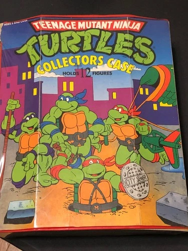1991 Vintage Teenage Mutant Ninja Turtle 12 Figure Collectors Case With 2 Trays