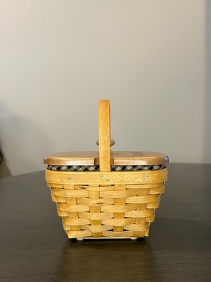 2006 Longaberger Blackberry Basket   4''x2'' Rectangle   Khaki Check