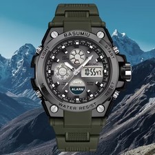 Men'S Stylish Sports Electronic Watch with Dual Display