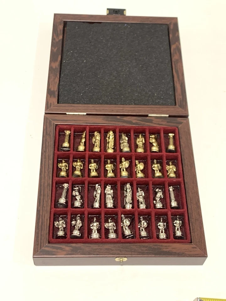 Vintage Greek Mythology Manopoulos Miniature Chess Set - Image 4 of 4