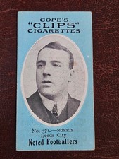 COPE BROS 1910 CLIPS 500 cigarette tobacco card FOOTBALL #371 LEEDS CITY