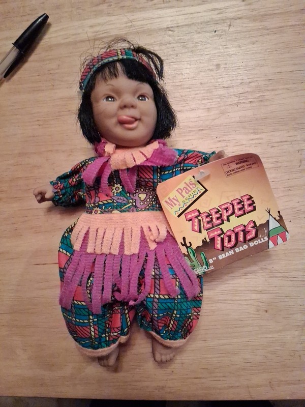Vintage  Nwt My Pals Teepee Tots Gigo Doll With Tag Great Shape 8" Long  