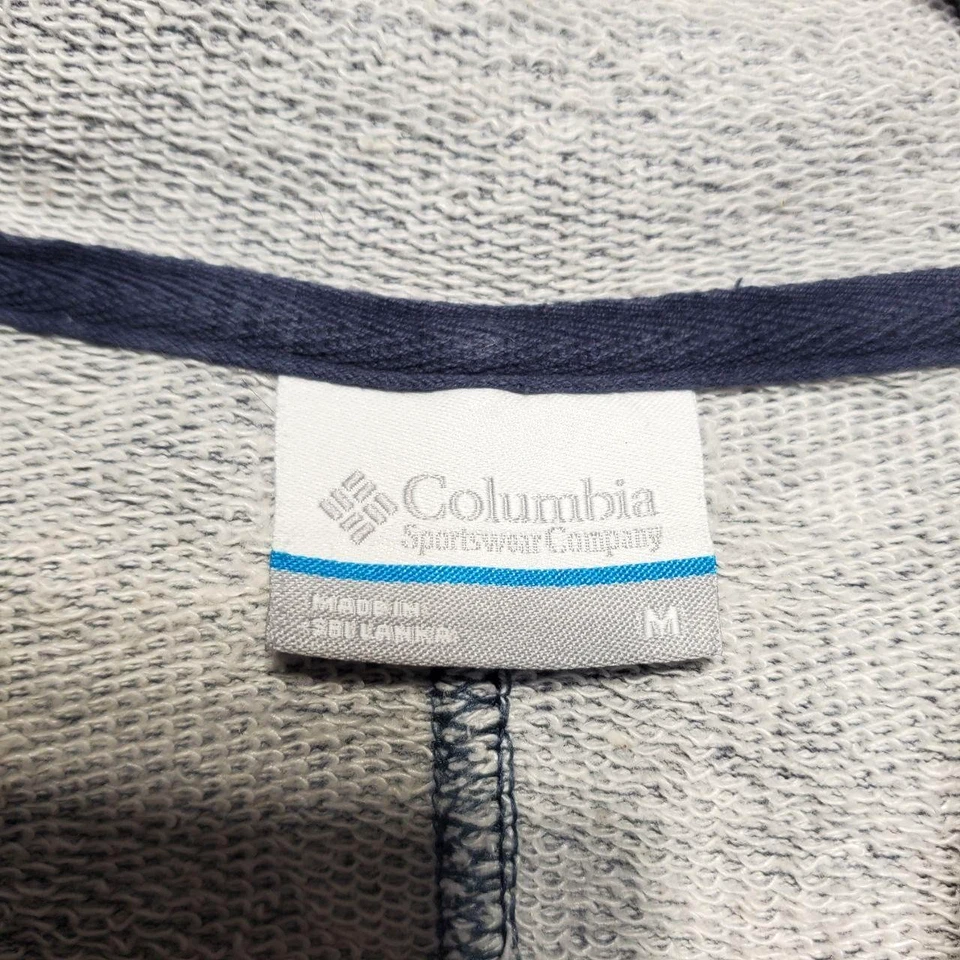 Pulôver Columbia Hoodie Feminino Médio Azul Urze Snap Henley Terry Casual - Imagem 4 de 4