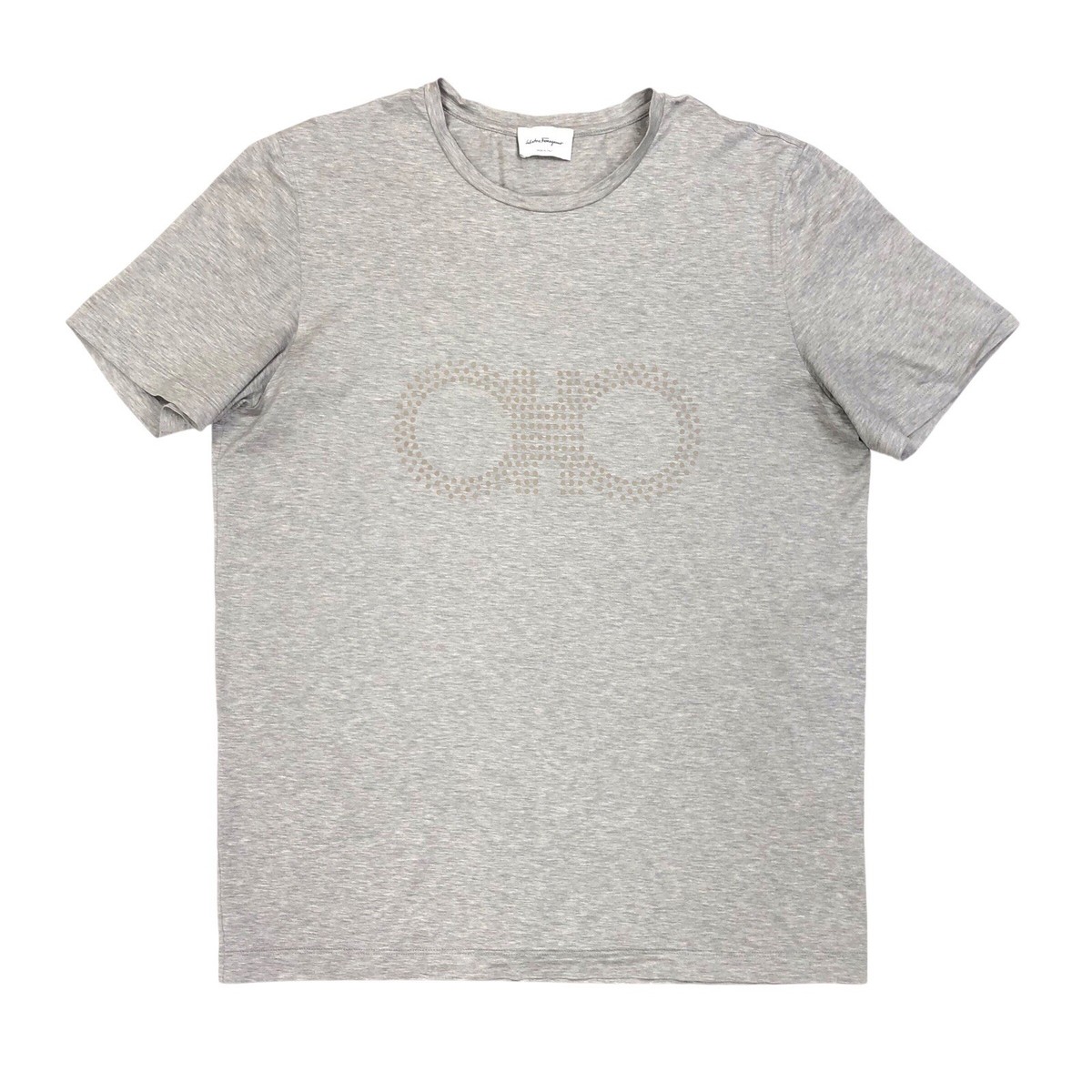 Salvatore Ferragamo Horsebit Logo T-Shirt Men's Size Medium Gray