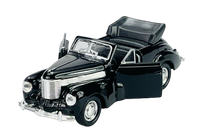 Welly Old Timer '38 Opel Kapitan Cabriolet Schwarz 1:34 Die Cast Metal Model Neu