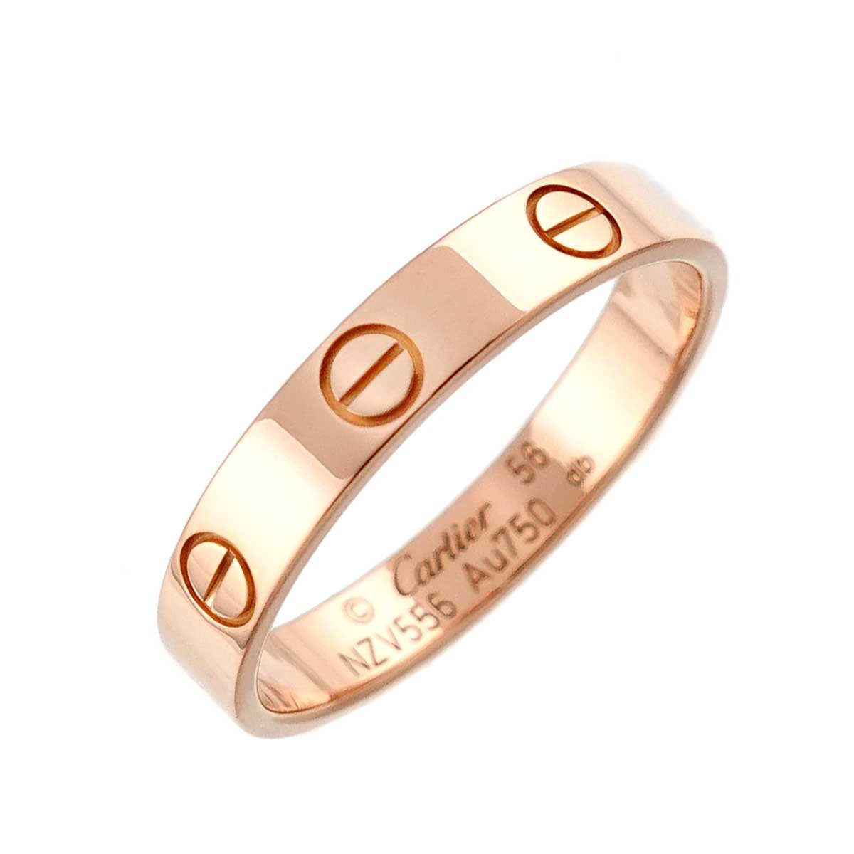 Cartier Mini Love Ring 18K Pink Gold 750 size56 7.25-7.5(US