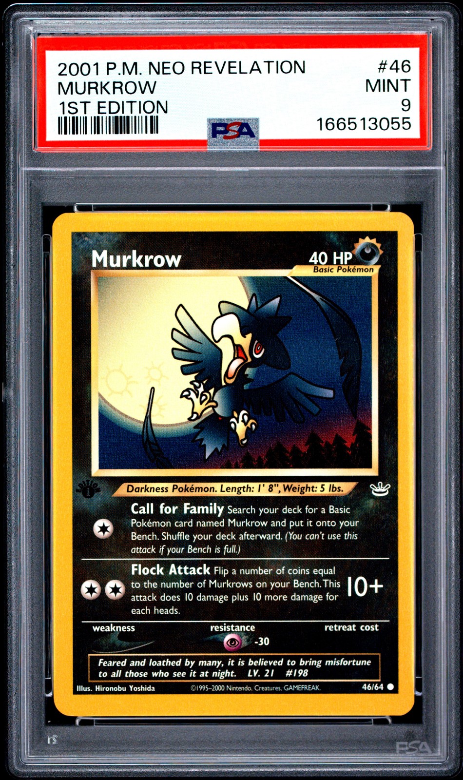 2001 Pokemon Neo Revelation - Murkrow - #46