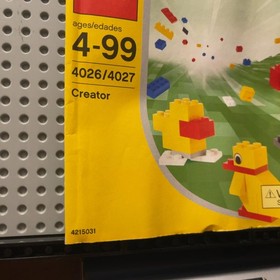Lego Creator Build and Imagine 4026 / 4027 Manual ONLY Instructions Booklet Book