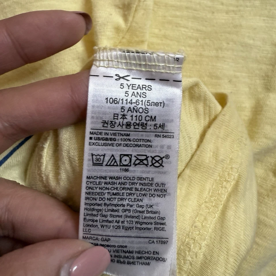 Gap x Disney Brave The Waves Mickey Mouse Surf Yellow & Blue Tank Top - Image 4 of 4