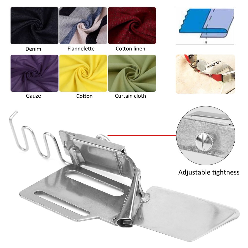 Rubber Band Hemmer Metal Adjustable Elastic Single Needle Sewing Machine A KRI✈️