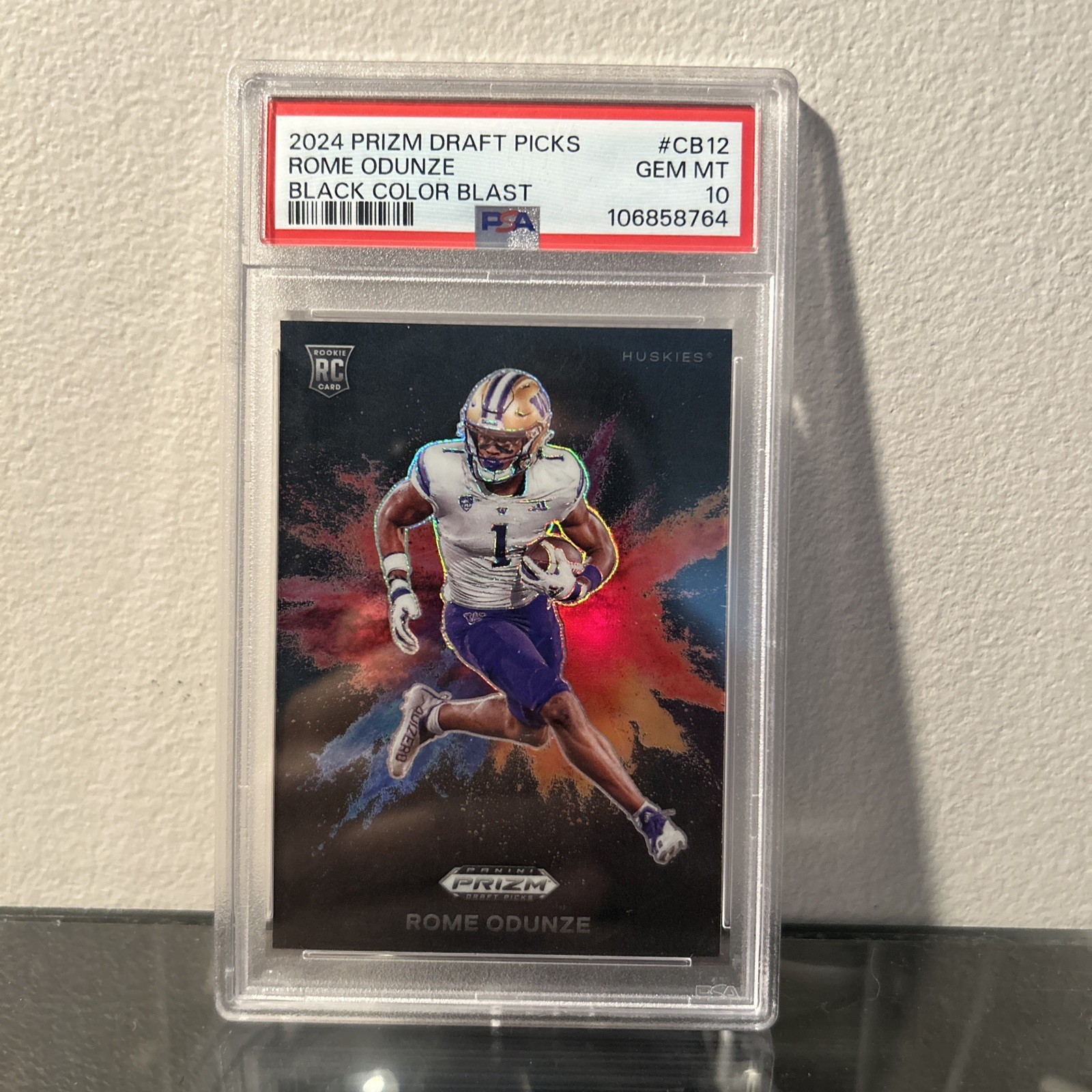 2024 PANINI PRIZM DRAFT ROME ODUNZE ROOKIE BLACK COLOR BLAST SP PSA 10 GEM MT