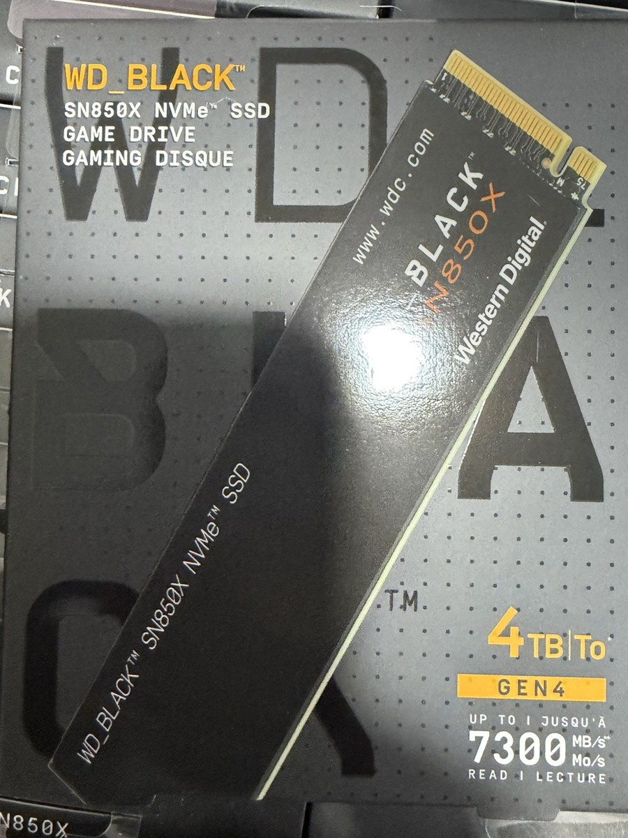 Western Digital WD_BLACK SN850X 4TB NVMe Internal SSD (WDS400T2X0E