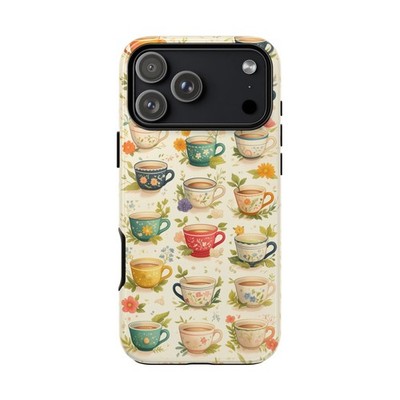 For iPhone / Galaxy / Pixel | Phone Ink Case - Teacup Vintage Coffee Cups