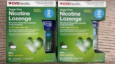 2x CVS Sugar Free Nicotine Mint Mini Lozenge 2mg 162 Ct Total EXP10/2026