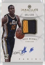 2012-13 Panini Immaculate Auto Patch 91/100 Alec Burks #AP-BU Patch Auto 1dl2