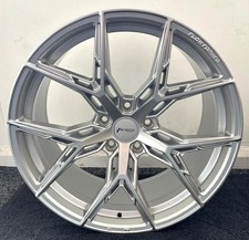 18" VW TRANSPORTER T4 1990-2003 VELOCITY VF6 FLOW FORMED GLOSS SILVER 8J ALLOYS