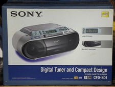 NEW Factory Sealed Sony CFD-S01 Boombox CD Player Cassette Recorder AM FM Radio