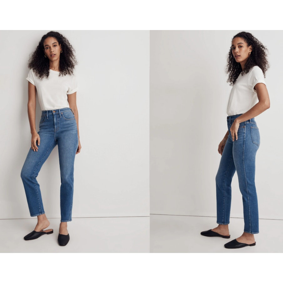 Madewell Women's Stovepipe High Rise Straight Stretch Ankle Jeans Size 30 Denim
