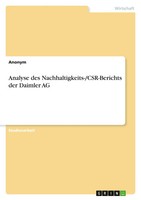 Analyse Des Nachhaltigkeits-/Csr-Berichts Der Daimler AG Anonymous Taschenbuch