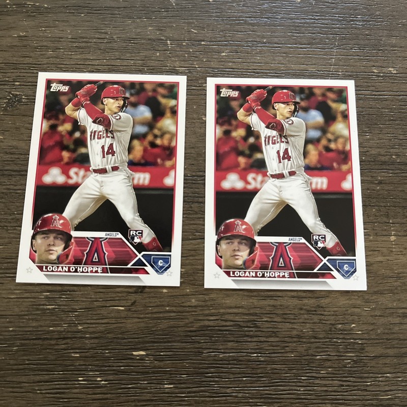 Logan O’Hoppe 2023 Topps Series 2 Rookie #363 Angels lot of two (2) cards 