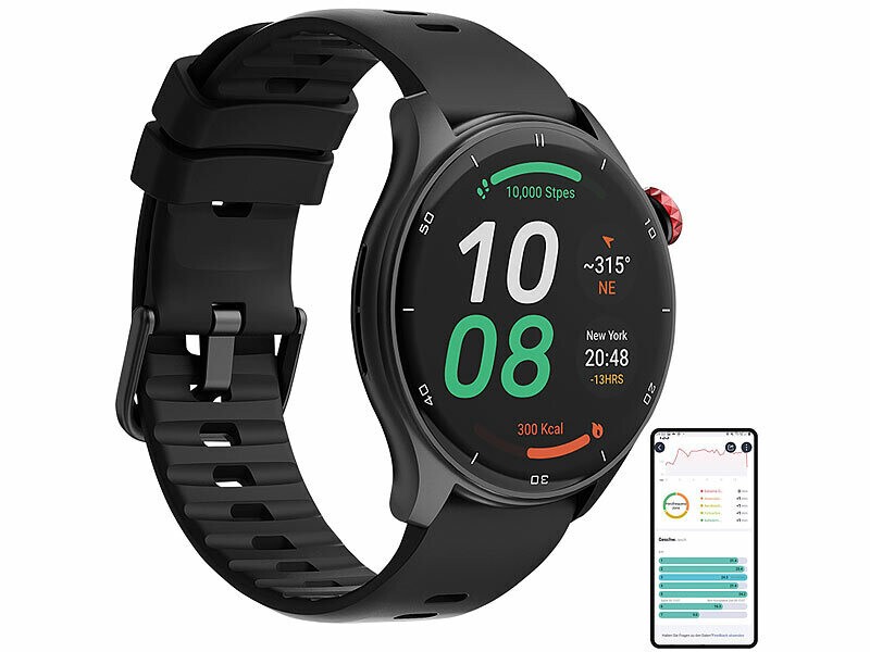 Montre fitness connectée SW-530 avec GPS et altimètre Newgen Medicals noir