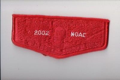 Lodge 23 Wenasas Quenhotan S-34 2002 NOAC OA flap (AL)