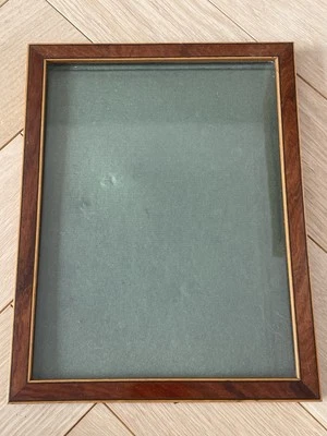 Charmant Cadre ancien en bois / Marqueterie - A suspendre - Photo 1/3